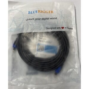BlueRigger Digital Optical Audio Cable (Approximately 25 ft Length) - New In PKG